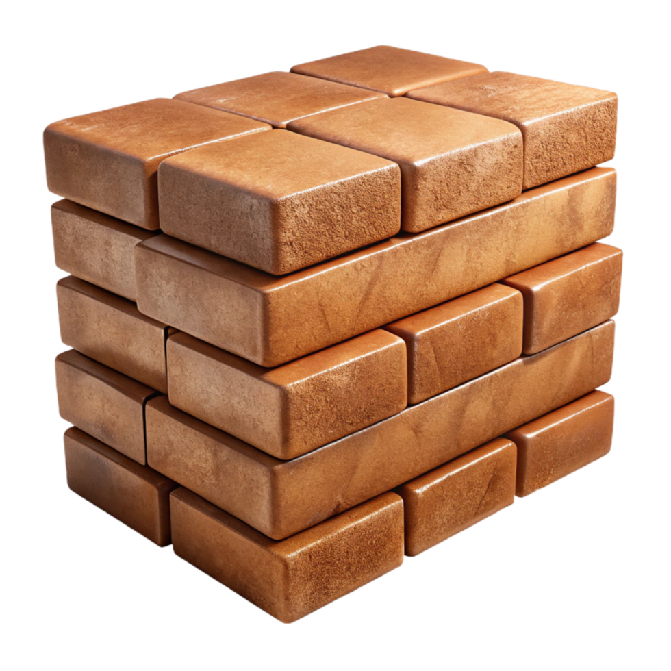 extraordinary classic Rammed Earth Brick Stacked Perspective View Cutout png
