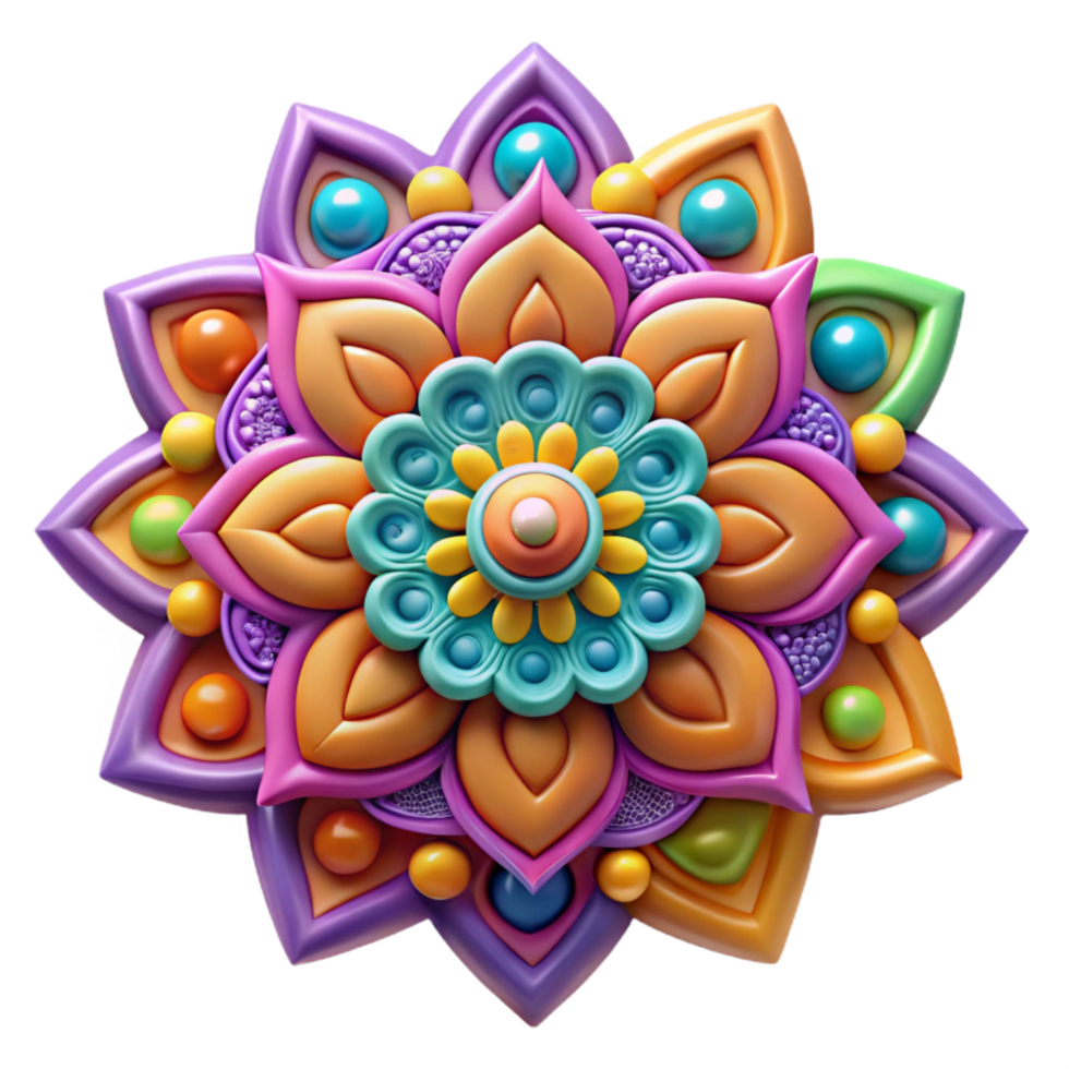 vibrant minimalist Rangoli Design Intricate Colorful Cutout high quality png