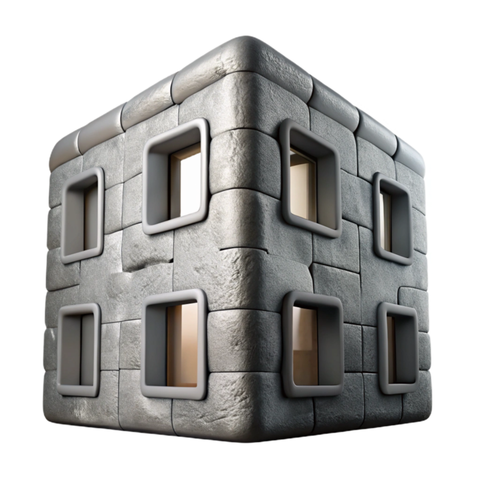 elegant contemporary Reactive Building Skin Isolated Grey Scale professional png