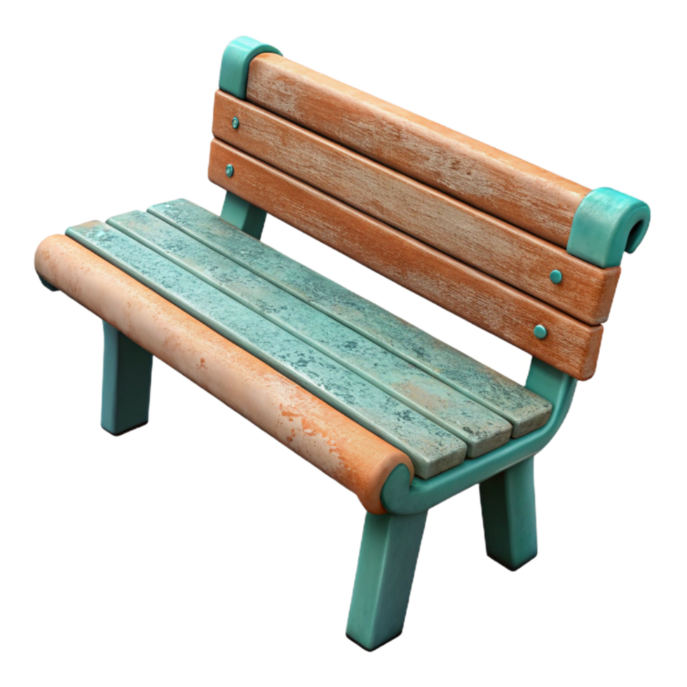 beautiful abstract Recycled Plastic Park Furniture Isolated authentic png
