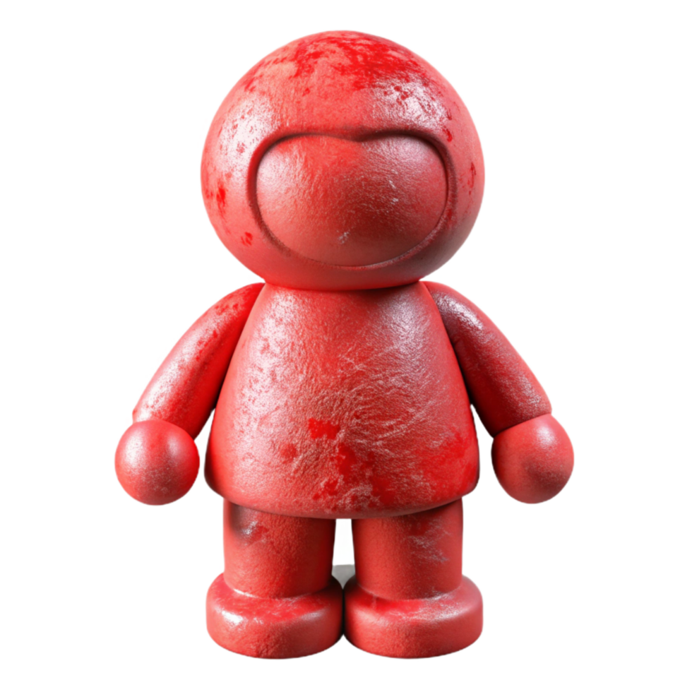 magnificent modern Red 3d Printed Figurine Transparent Background png
