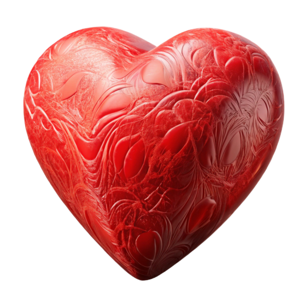 magnificent artistic Red 3d Printed Heart Transparent Background genuine png