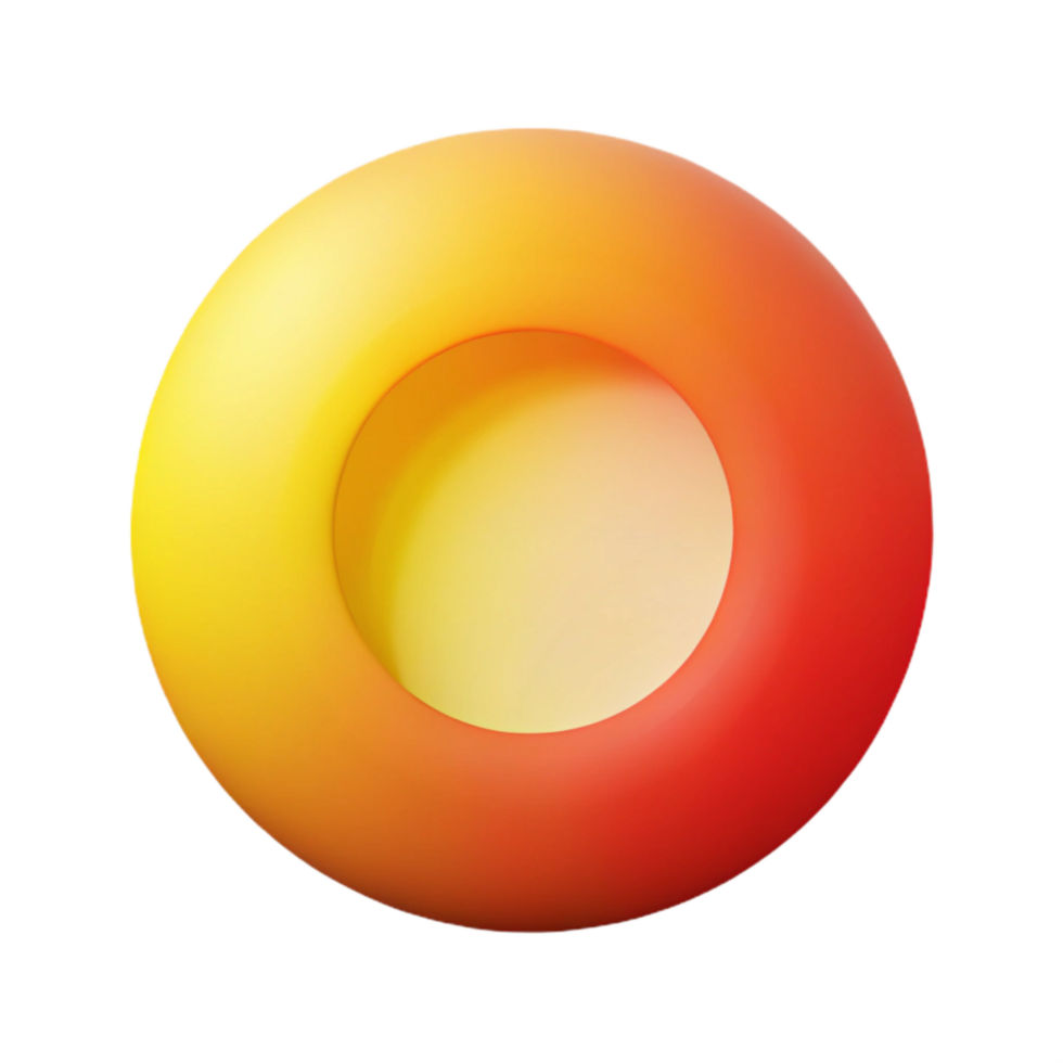 wonderful minimalist Red and Yellow Gradient Circle Cutout Transparent Background professional png