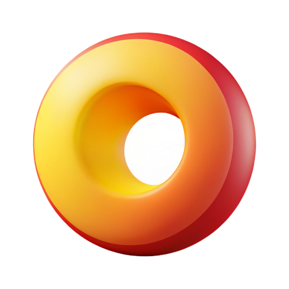 stunning traditional Red and Yellow Gradient Circle Cutout Transparent Background authentic png