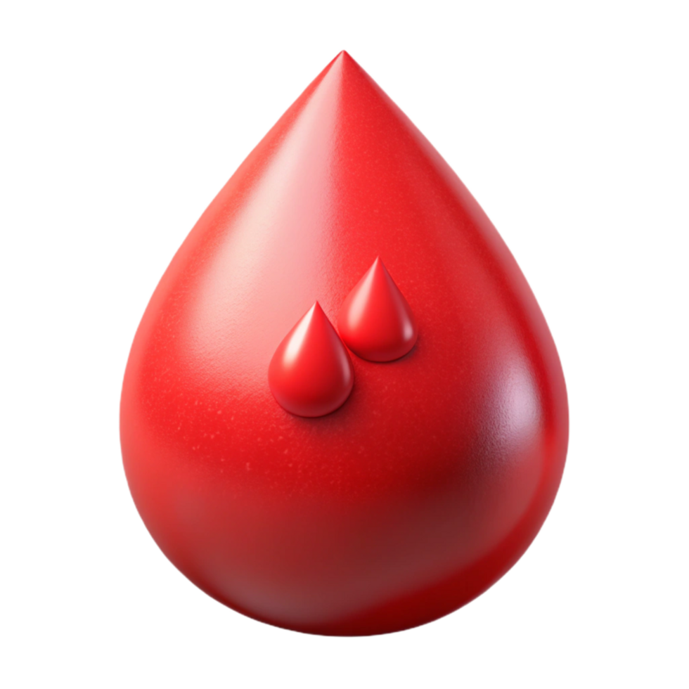 magnificent traditional Red Blood Drop Realistic Style Cutout professional png