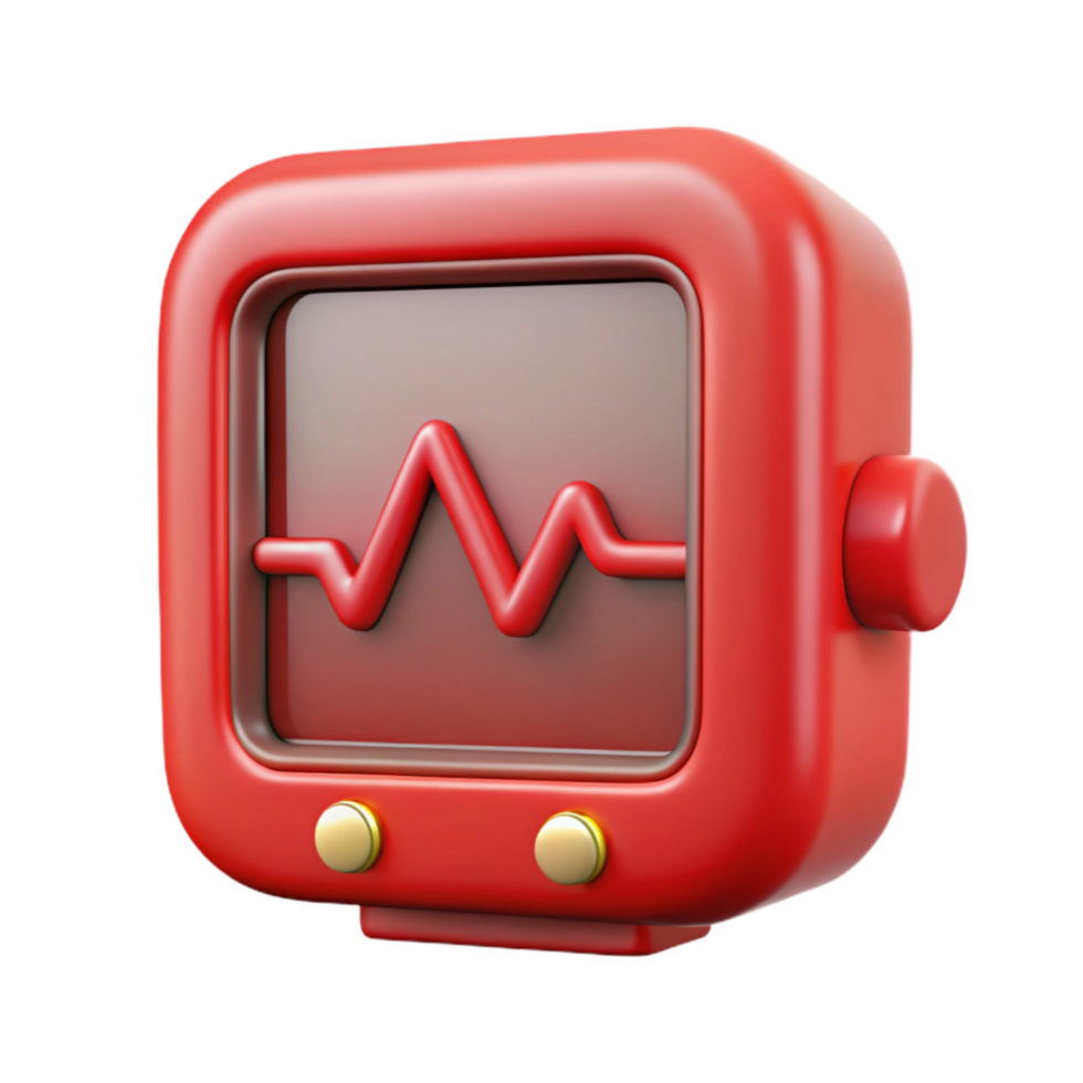 magnificent contemporary Red Heartbeat Monitor Graph Isolated Element professional png
