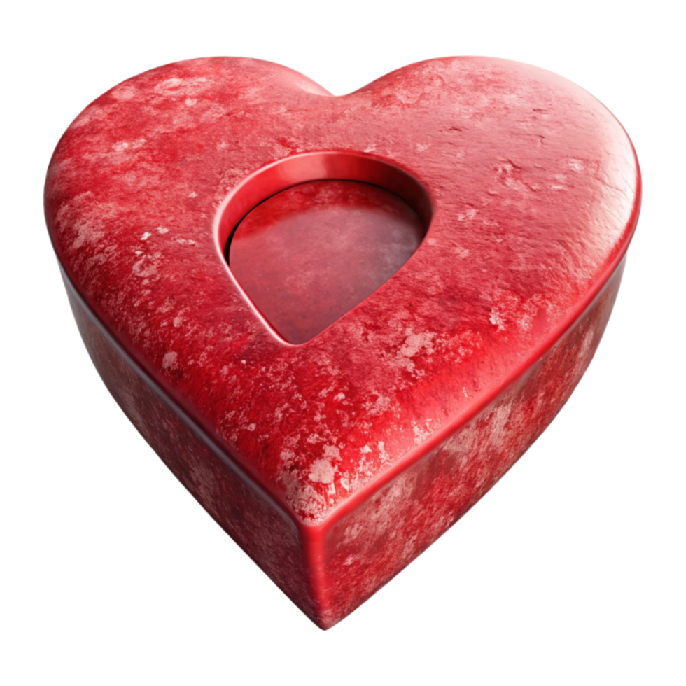 extraordinary modern Red Heart Shaped Donation Box Cutout Element professional png