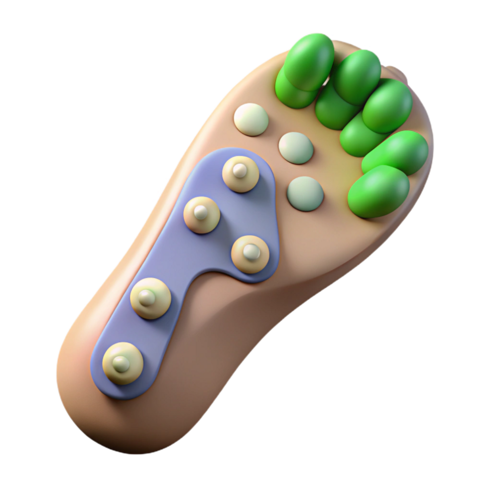 magnificent artistic Reflexology Foot Chart Isolated with Clear Labels authentic png