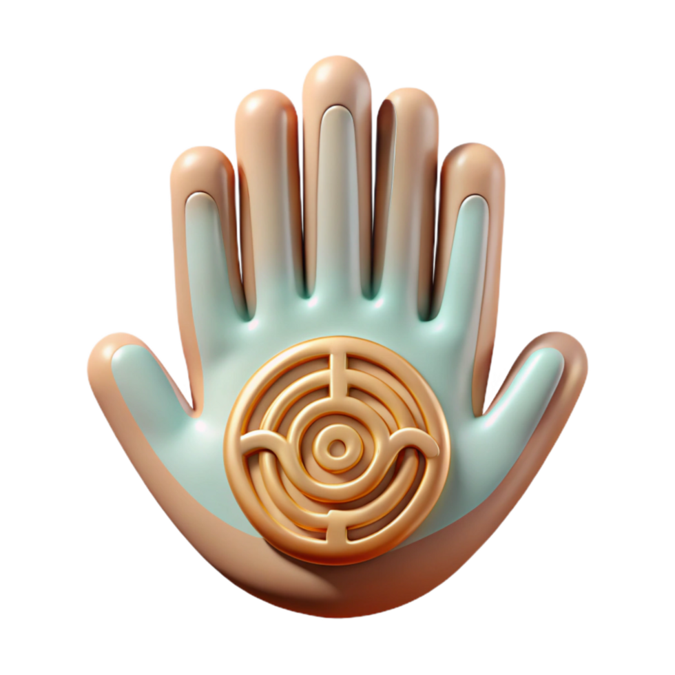 extraordinary classic Reiki Hand Symbols Cutout on Transparent Background detailed png