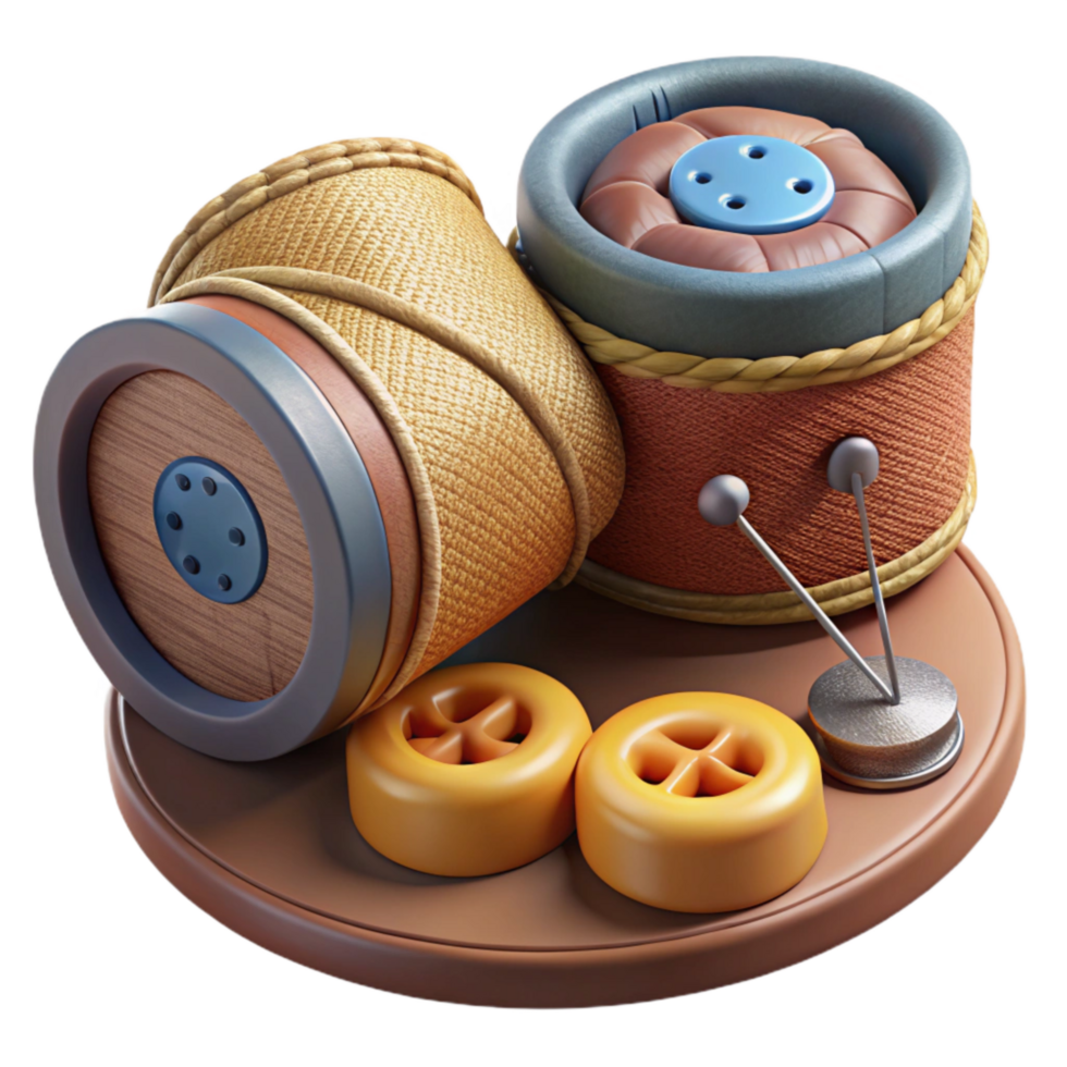 magnificent creative Repairing Clothes Sewing Kit with Needle and Thread Isolated detailed png