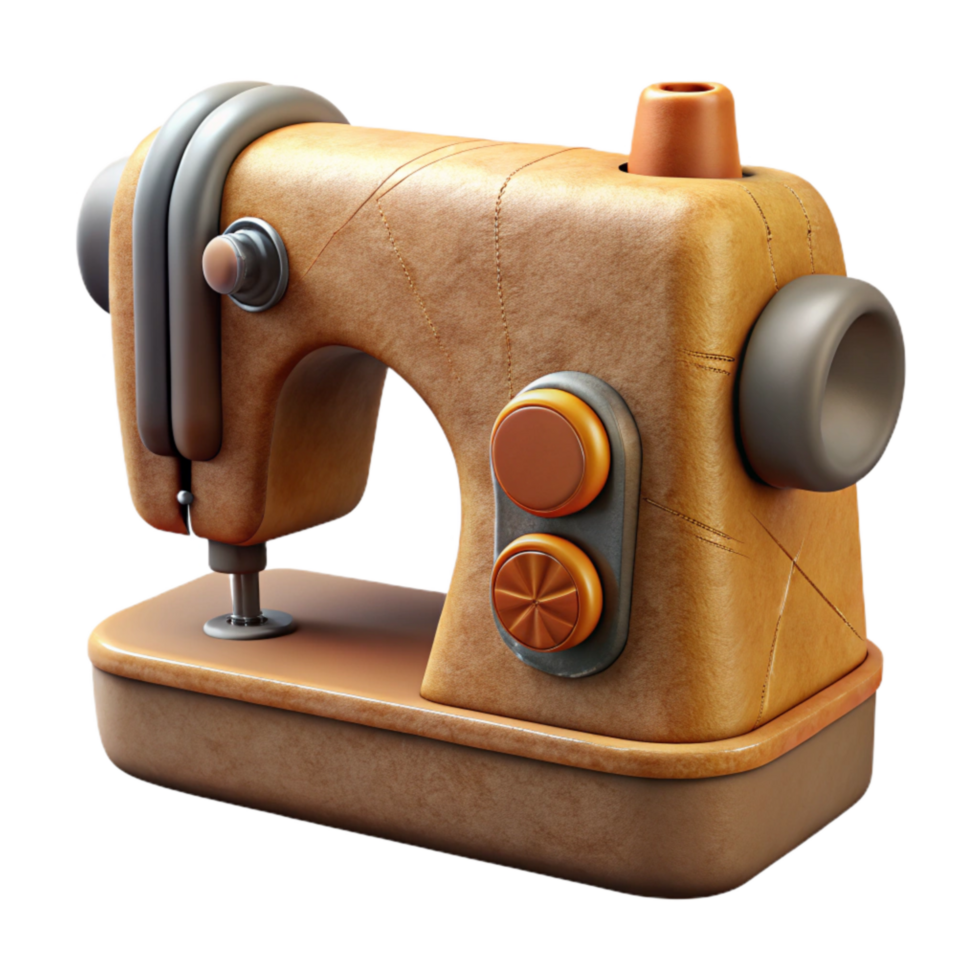 stunning contemporary Repairing Clothes with Sewing Machine Close Up Cutout Element authentic png