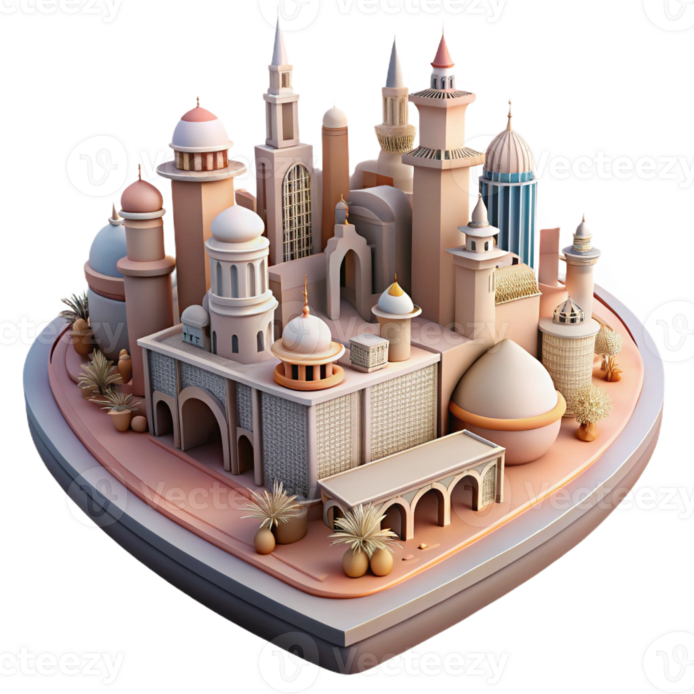 stunning traditional Repeating Cityscape Time Loop Cutout high resolution png