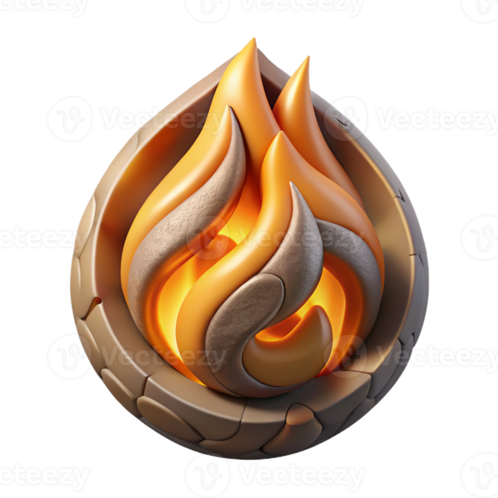 dramatic modern Repeating Fire Pattern Time Loop Cutout high quality png