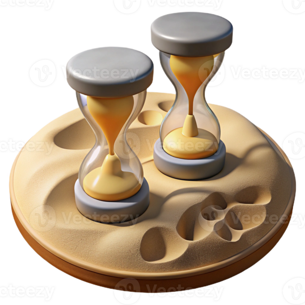 beautiful classic Repeating Footprints in Sand Time Loop Isolated high resolution png