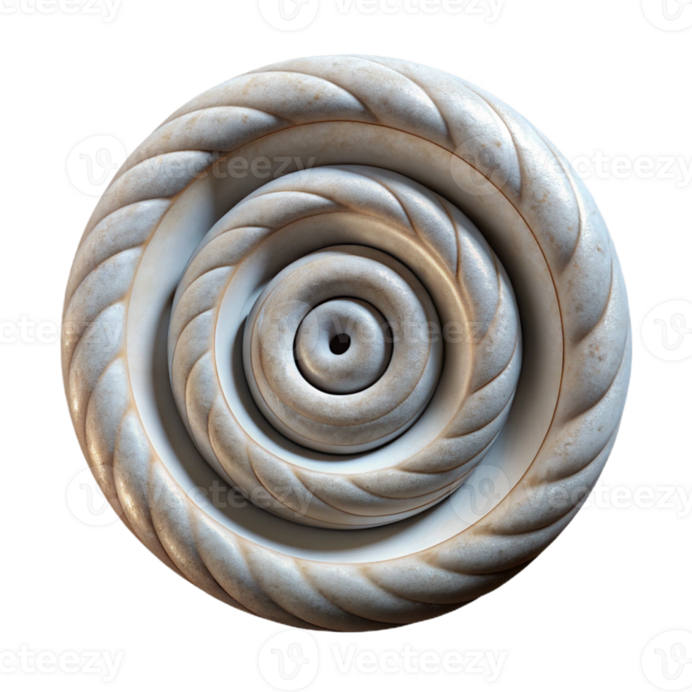 vibrant modern Repeating Spiral Pattern Time Loop Isolated high quality png