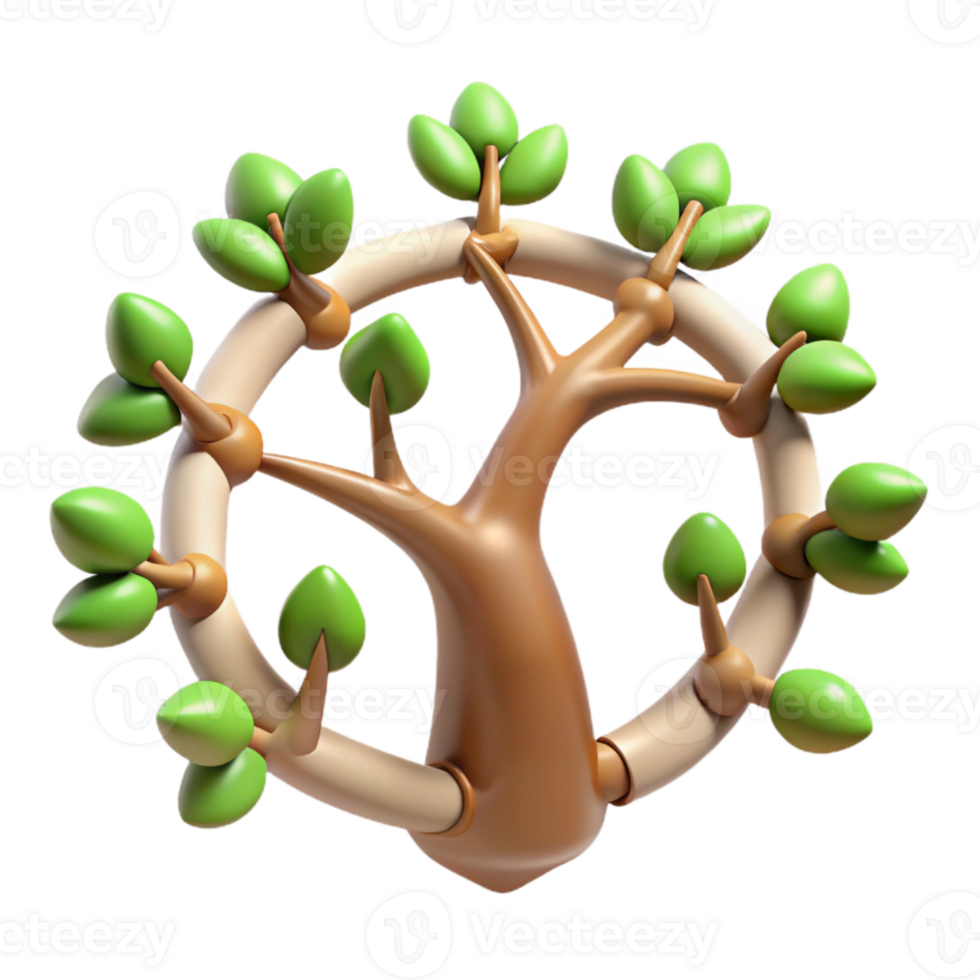 wonderful rustic Repeating Tree Growth Cycle Isolated genuine png