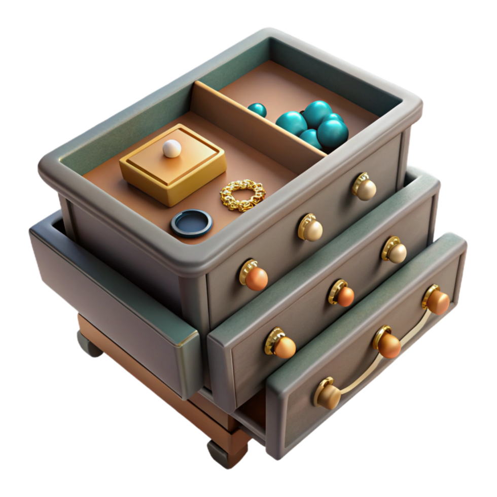 impressive abstract Repurposed Drawer Jewelry Organizer Top View Cutout high quality png