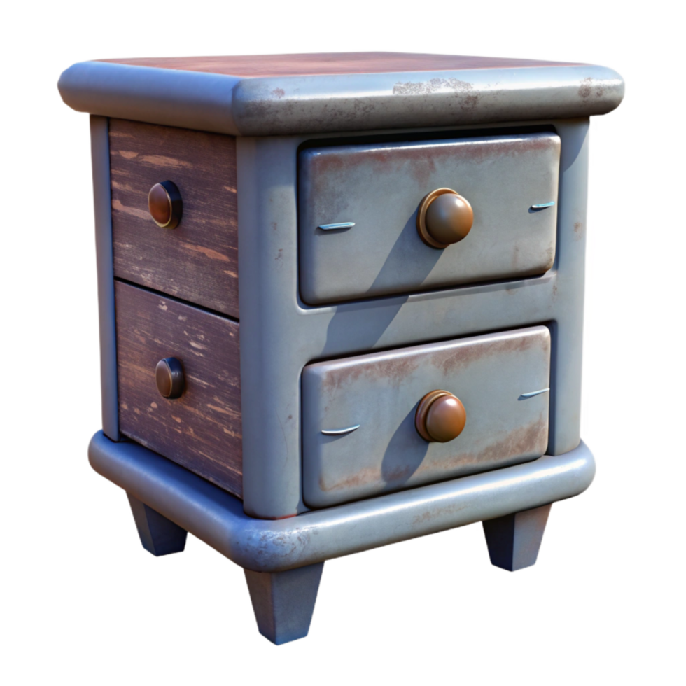 magnificent classic Repurposed Drawer Nightstand Isolated Element high quality png