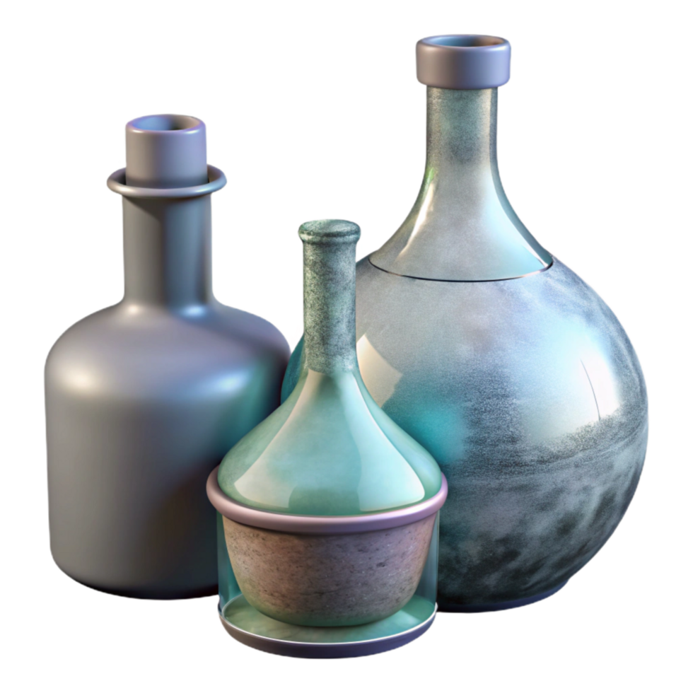 elegant creative Repurposed Glass Bottles Vases Transparent genuine png