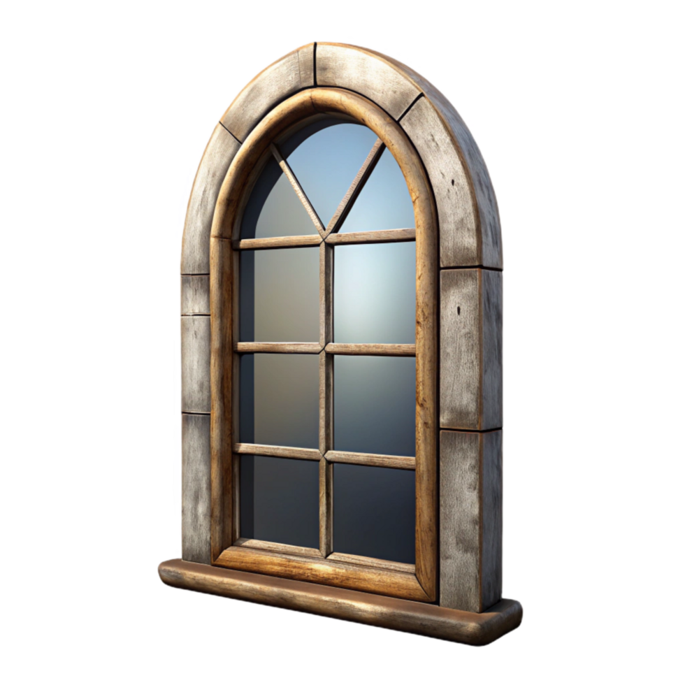 extraordinary creative Repurposed Window Frame Mirror Isolated original png