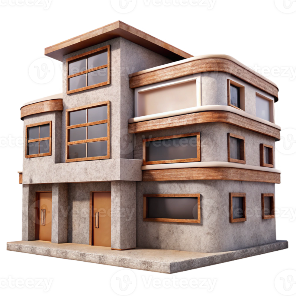 serene creative Residential Building Complex Front View Cutout png