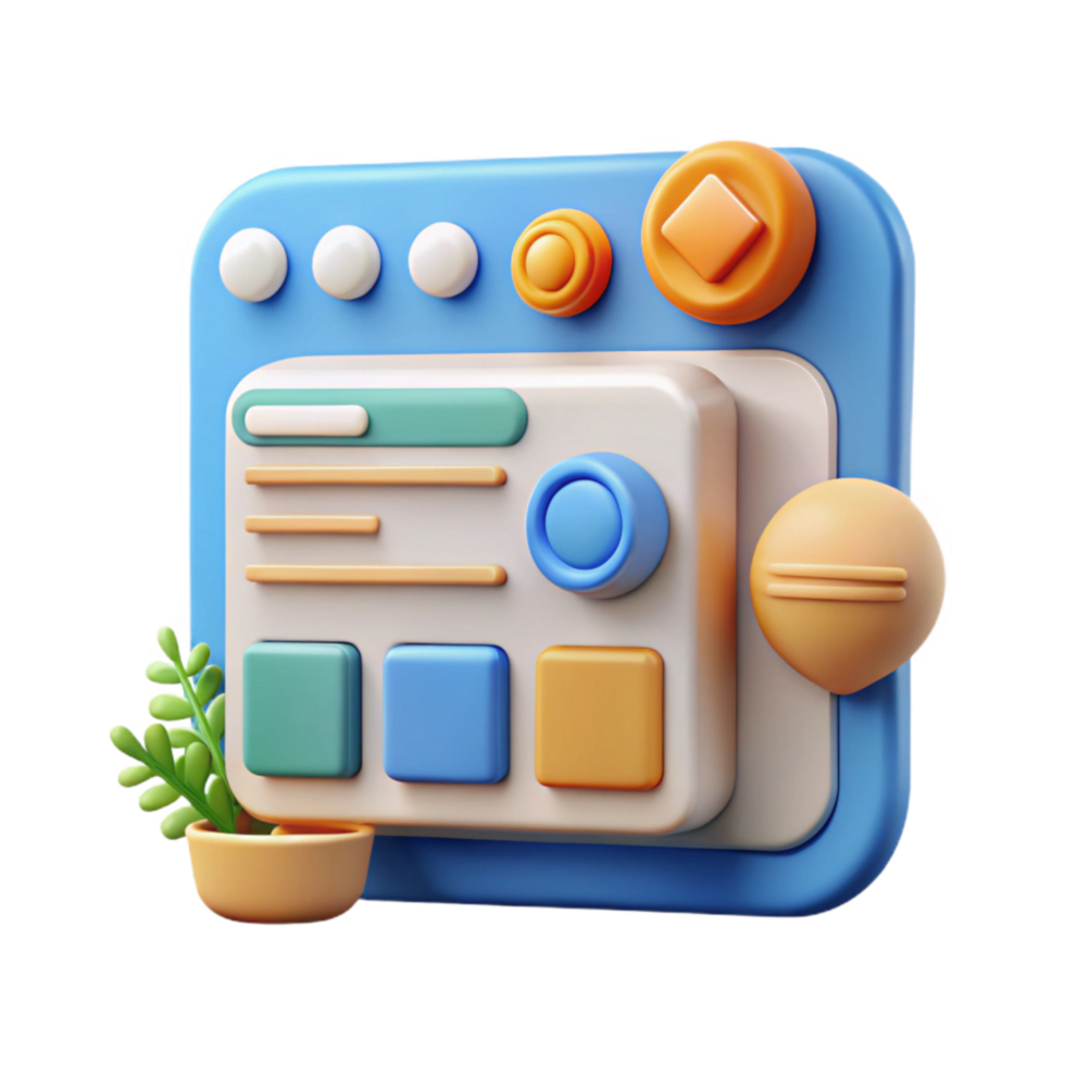 beautiful creative Responsive Interface User Interaction Design Cutout high resolution png