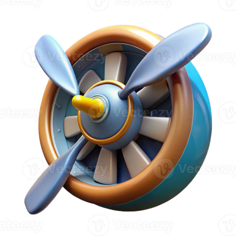wonderful abstract Retro Airplane Propeller Spinning Transparent Background high resolution png