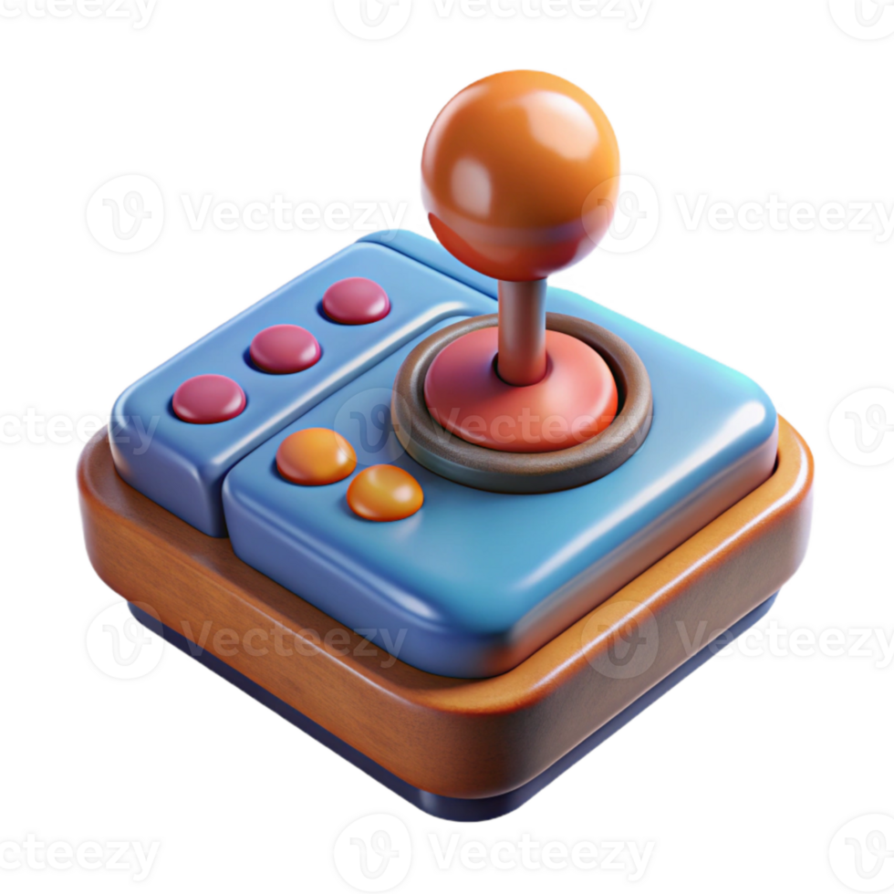 beautiful minimalist Retro Arcade Game Controller Transparent Background original png