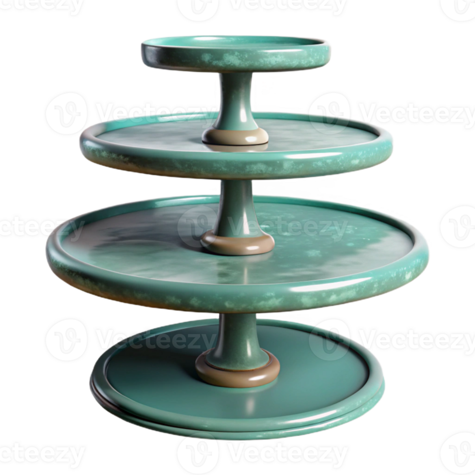 wonderful vintage Retro Cake Stand Tiered Design Transparent Background high quality png