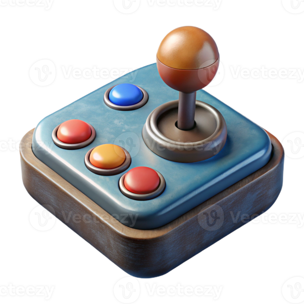 wonderful artistic Retro Arcade Game Controller Transparent Background high quality png