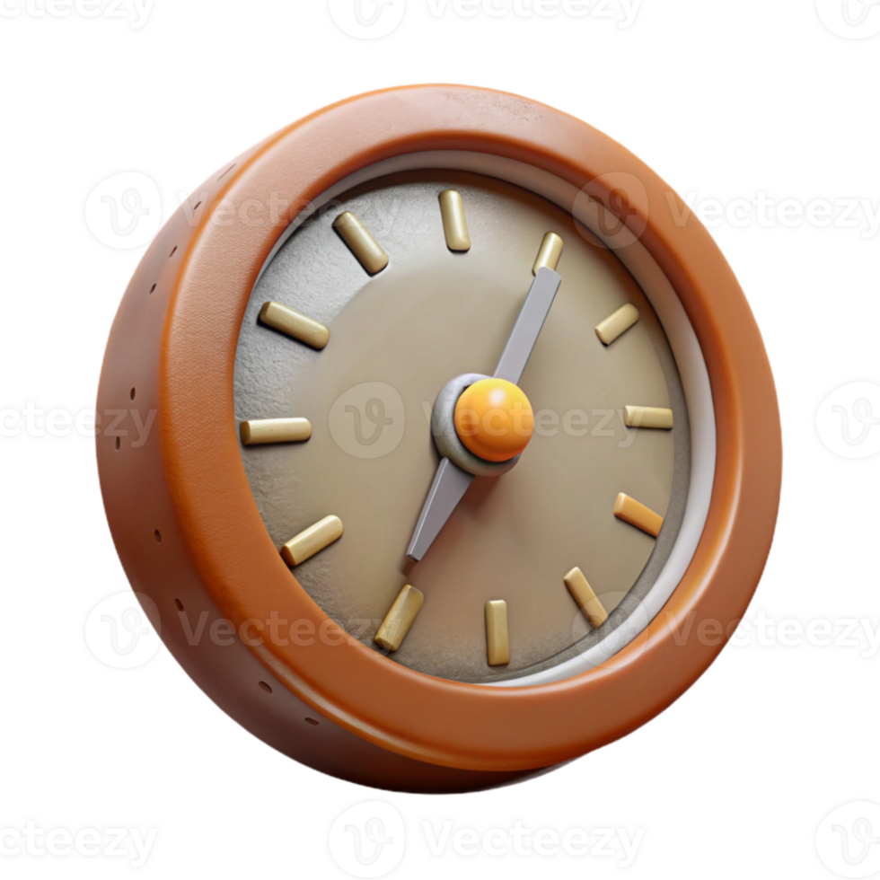 stunning minimalist Retro Clock Face Front View Cutout Transparent Background premium png