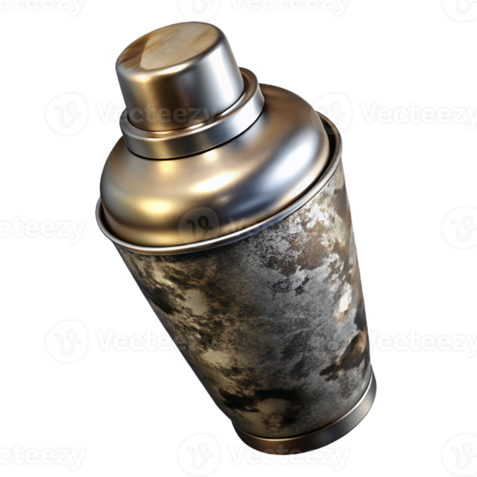 beautiful artistic Retro Cocktail Shaker Metal Finish Cutout exclusive png