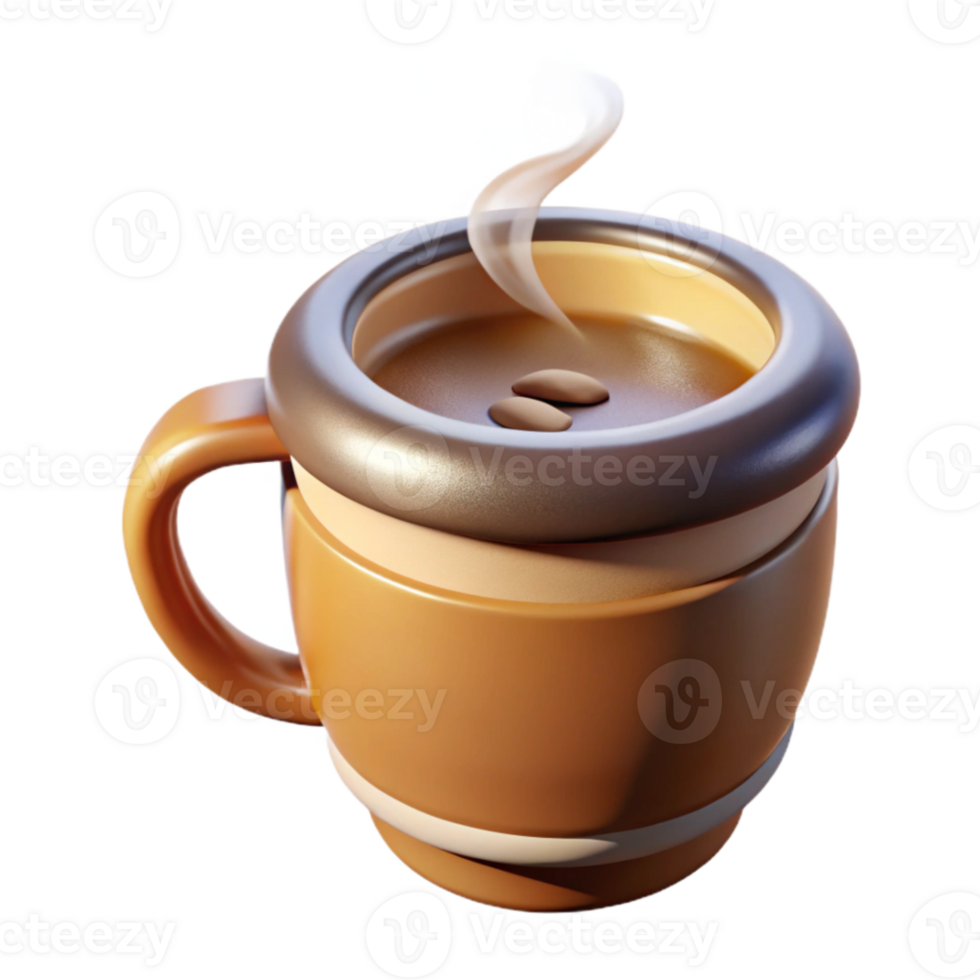 extraordinary vintage Retro Coffee Cup with Steam Isolated Background high resolution png