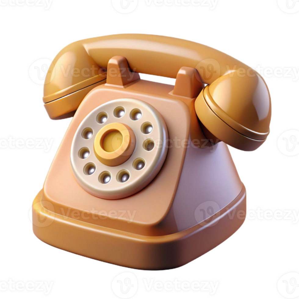 vibrant modern Retro Phone Rotary Dial Isolated professional png