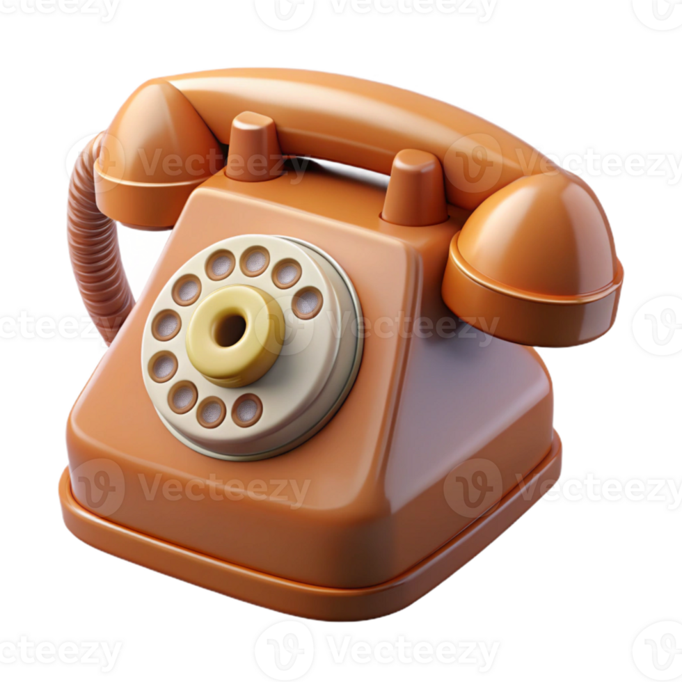 elegant rustic Retro Phone Rotary Dial Isolated genuine png