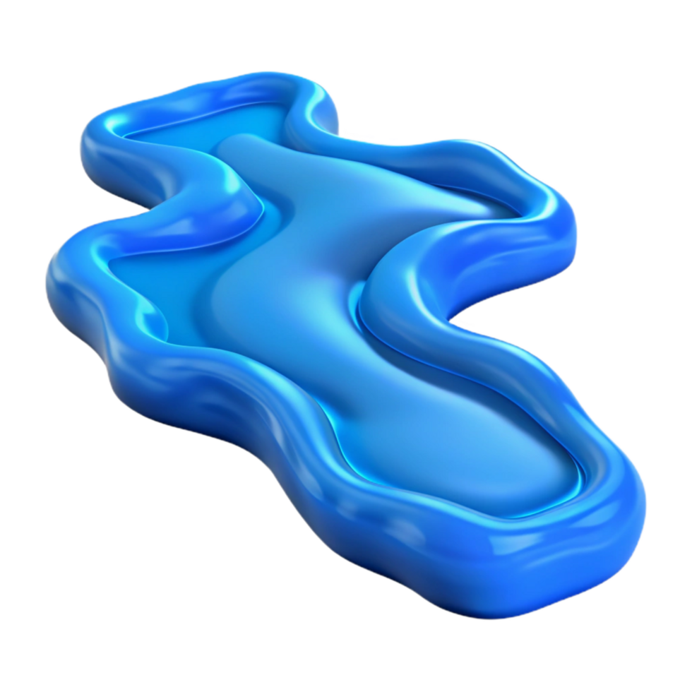 wonderful classic River Flowing Blue Transparent Background premium png