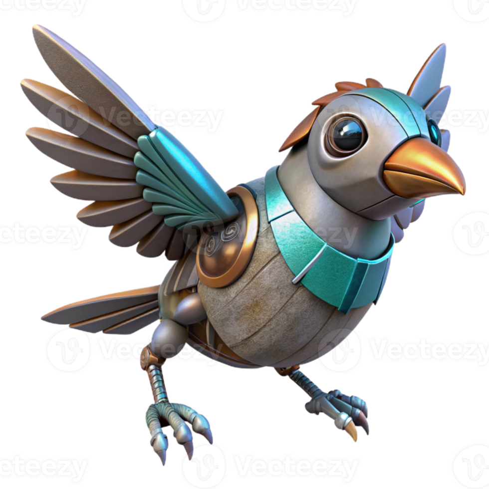 wonderful creative Robotic Bird Taking Off Cutout Element high resolution png