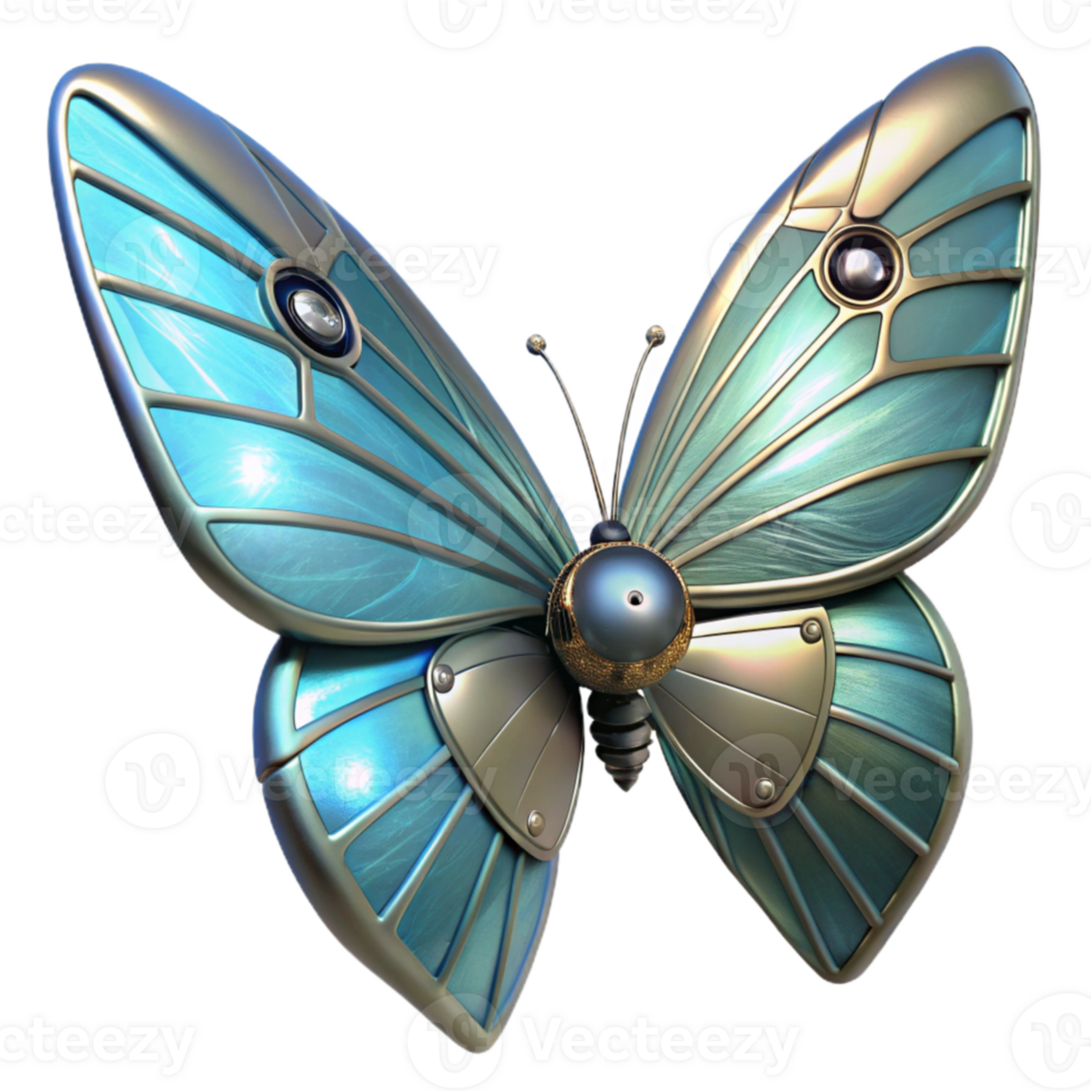 beautiful modern Robotic Butterfly Wing Close Up Transparent high quality png