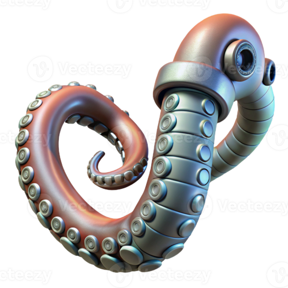 wonderful vintage Robotic Tentacle Reaching Outward Transparent Background authentic png