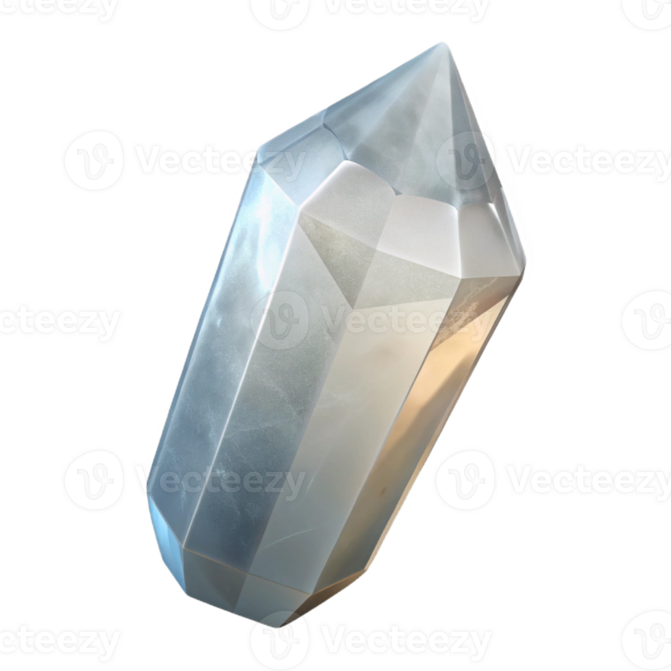 impressive minimalist Rock Crystal Clear Quartz Point Transparent Background detailed png