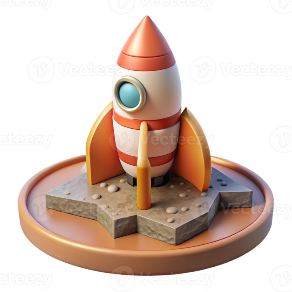 elegant minimalist Rocket Launch Pad Cutout exclusive png