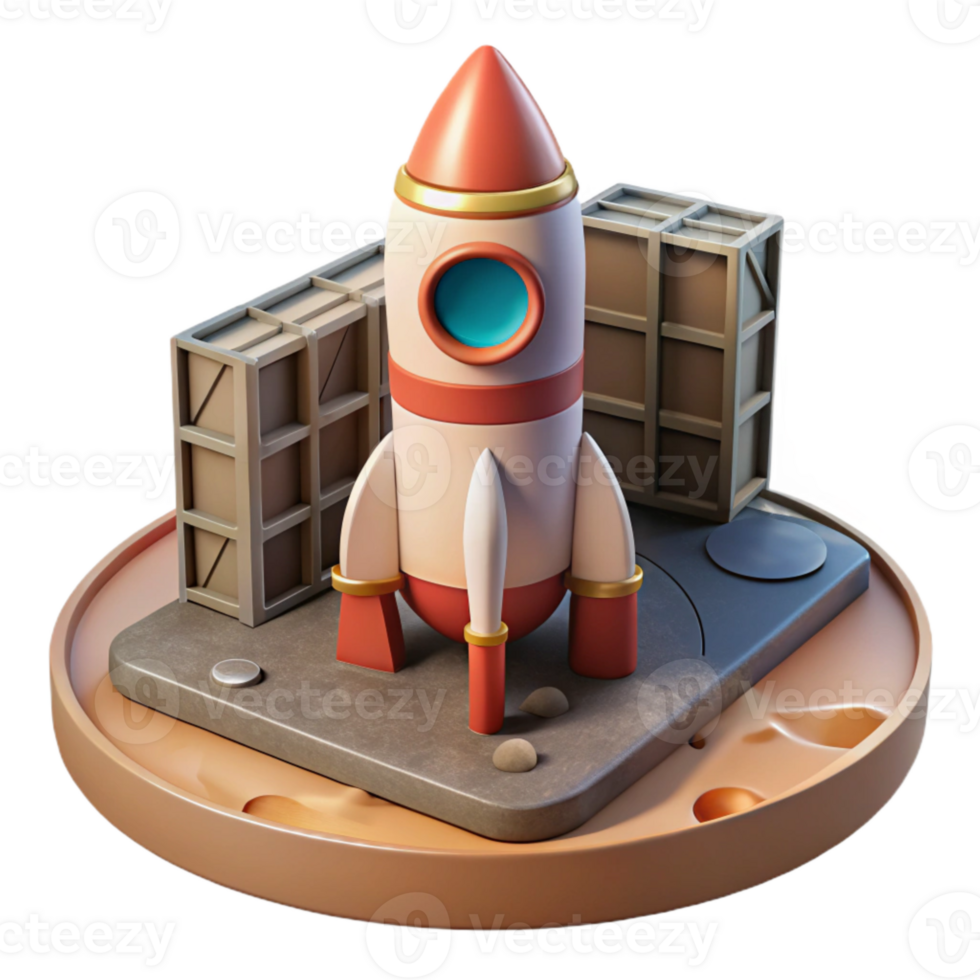 elegant classic Rocket Launch Pad Cutout png