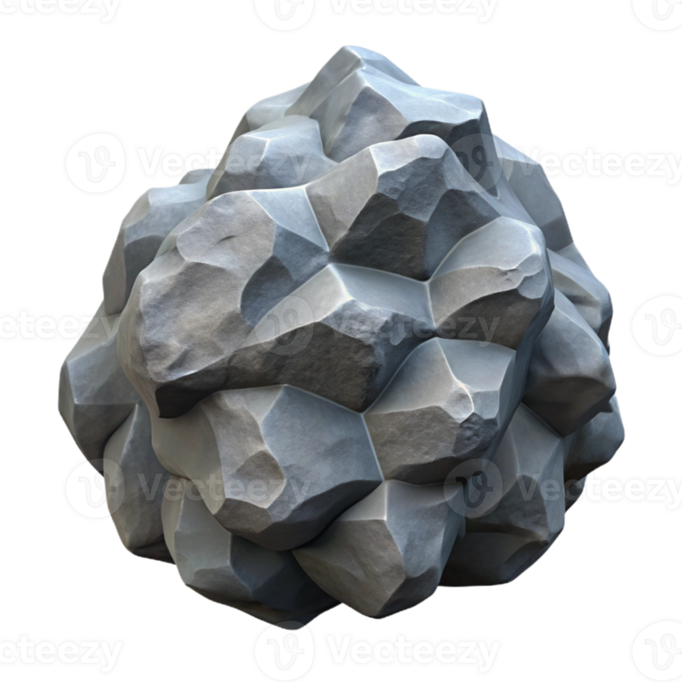 dramatic classic Rock Formation Jagged Gray Isolated on Transparent Background png