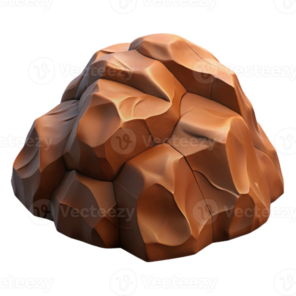 dramatic minimalist Rock Formation Rugged Brown Transparent Background genuine png