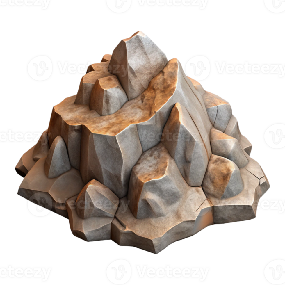 dramatic artistic Rocky Terrain Cutout Isolated on Transparent Background genuine png
