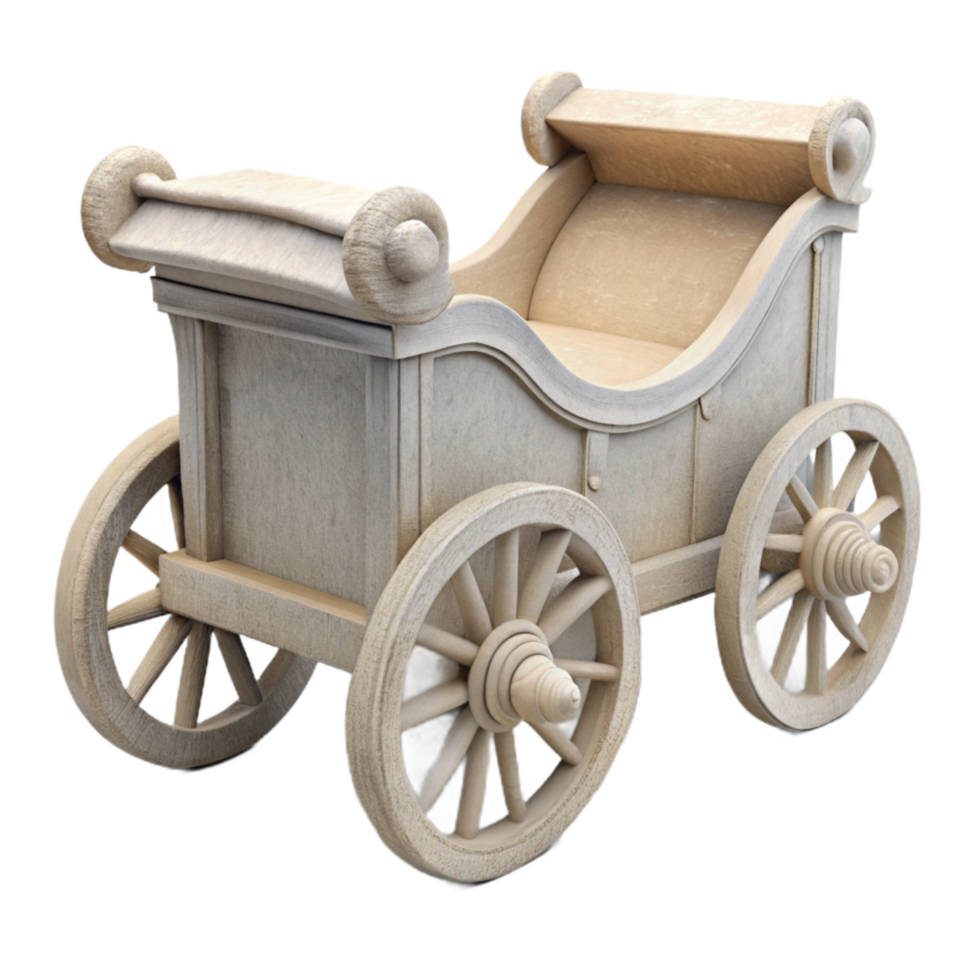 wonderful rustic Roman Chariot Silhouette Cutout authentic png