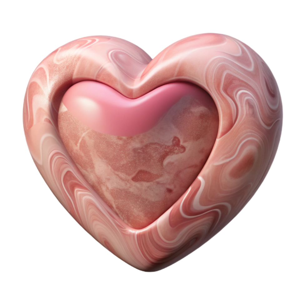 wonderful abstract Rose Quartz Heart Cutout with Pink Hues original png