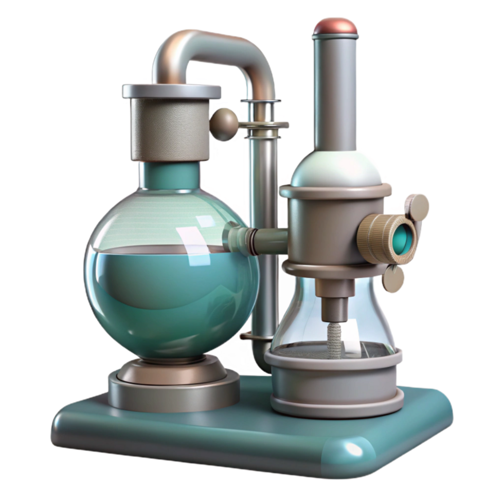 dramatic classic Rotary Evaporator in Laboratory Setting Cutout detailed png