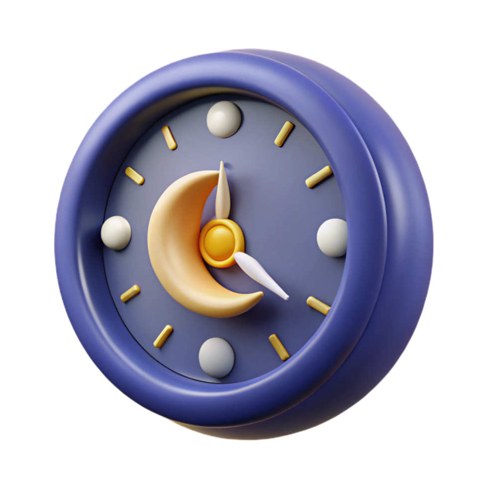 impressive minimalist Rotating Clock Hands Showing Midnight Isolated png