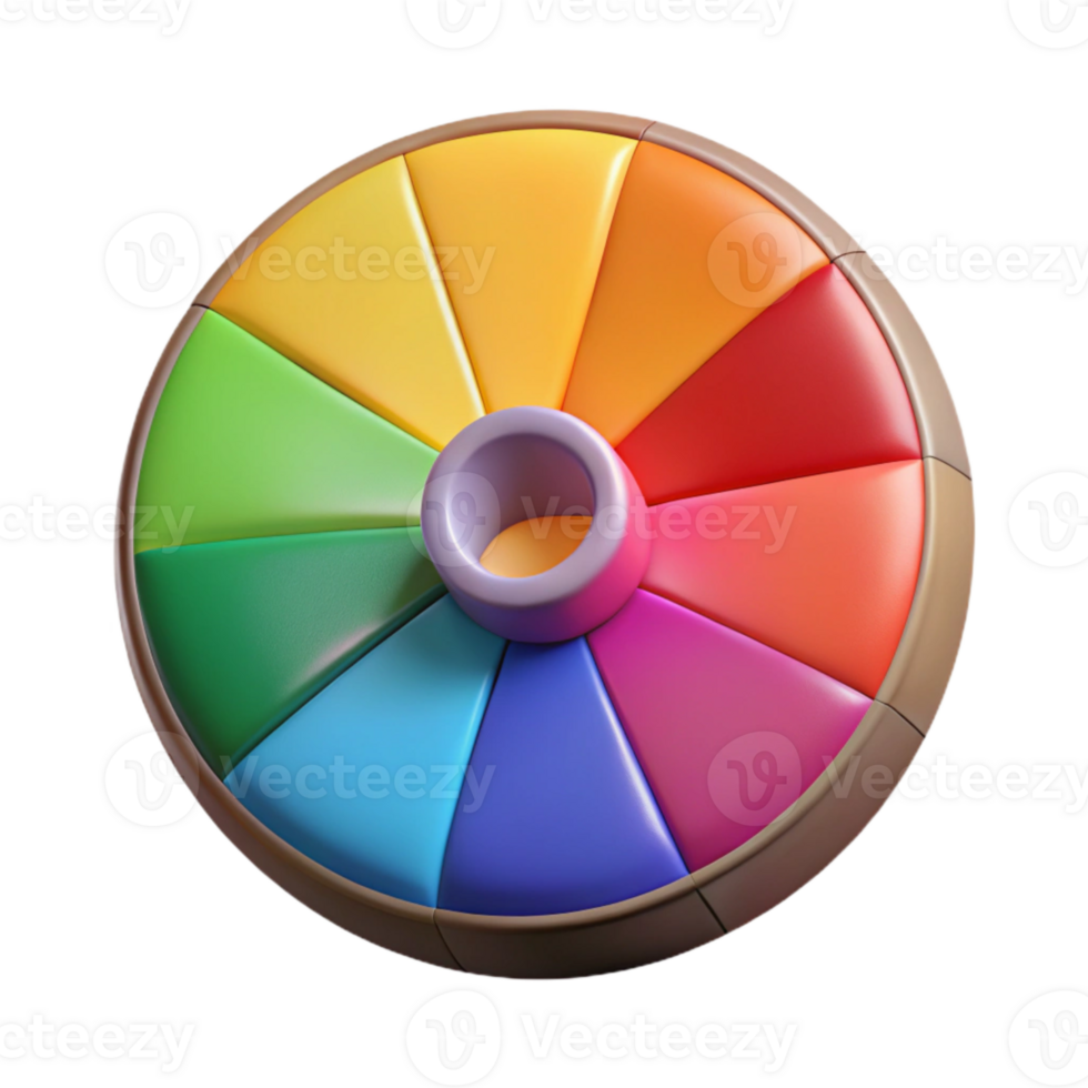 extraordinary rustic Rotating Color Wheel in Zero Gravity Cutout high quality png